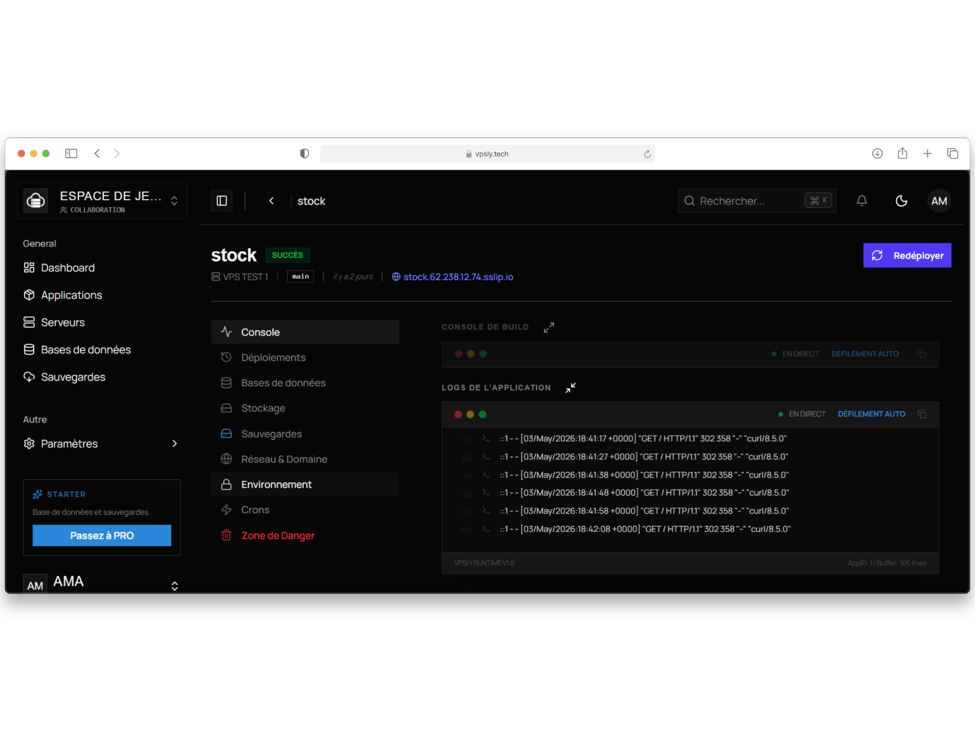 VPSly Dashboard